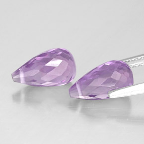 Gemas de amatista violeta natural de  ct, briolette, VVS-VS