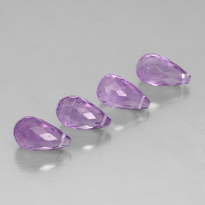 Gemas de amatista violeta natural de  ct, briolette, VVS-VS