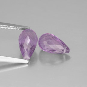 Gemas de amatista violeta natural de  ct, briolette, VVS-VS