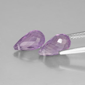 Gemas de amatista violeta natural de  ct, briolette, VVS-VS