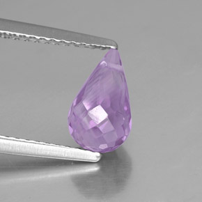 Amatista violeta natural de 1,35 ct, briolette, VS