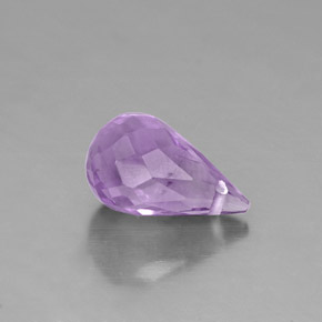 Amatista violeta natural de 1,35 ct, briolette, VS