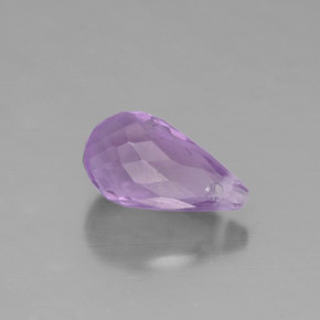 Amatista violeta natural de 1,32 ct, briolette, VS