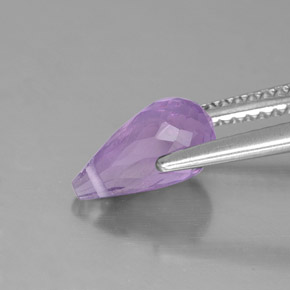 Amatista violeta natural de 1,32 ct, briolette, VS