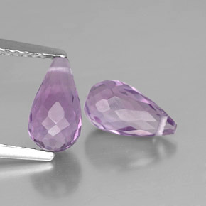 Gemas de amatista violeta natural de  ct, briolette, VVS-VS