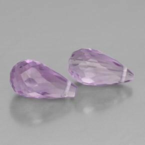 Gemas de amatista violeta natural de  ct, briolette, VVS-VS