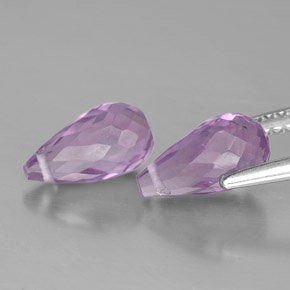 Gemas de amatista violeta natural de  ct, briolette, VVS-VS
