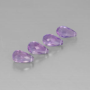 Gemas de amatista violeta natural de  ct, briolette, VVS-VS