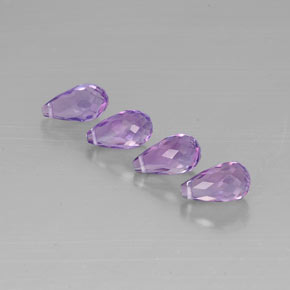 Gemas de amatista violeta natural de  ct, briolette, VVS-VS
