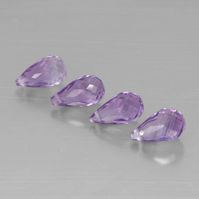 Gemas de amatista violeta natural de  ct, briolette, VVS-VS