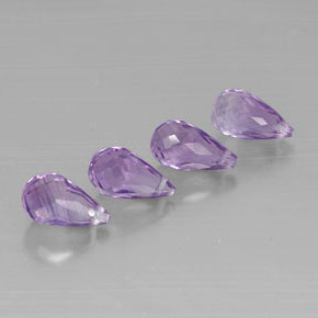 Gemas de amatista violeta natural de  ct, briolette, VVS-VS