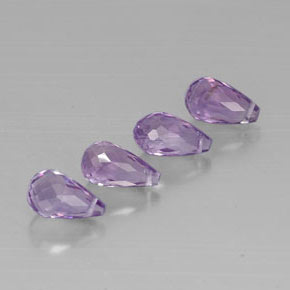 Gemas de amatista violeta natural de  ct, briolette, VVS-VS