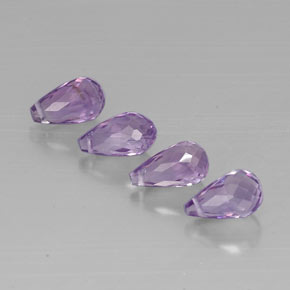 Gemas de amatista violeta natural de  ct, briolette, VVS-VS