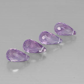 Gemas de amatista violeta natural de  ct, briolette, VVS-VS