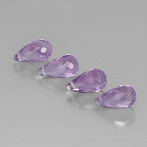 Gemas de amatista violeta natural de  ct, briolette, VVS-VS