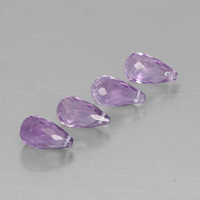 Gemas de amatista violeta natural de  ct, briolette, VVS-VS