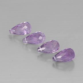 Gemas de amatista violeta natural de  ct, briolette, VVS-VS
