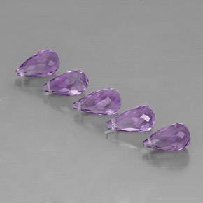 Gemas de amatista violeta natural de  ct, briolette, VVS-VS