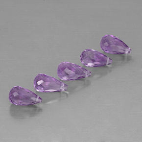 Gemas de amatista violeta natural de  ct, briolette, VVS-VS