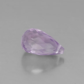 Amatista violeta natural de 1,38 ct, briolette, VS