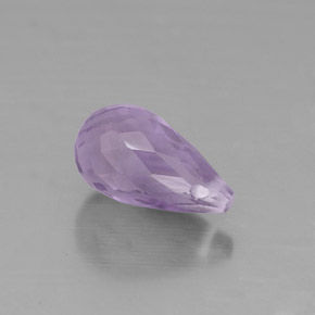 Amatista violeta natural de 1,38 ct, briolette, VS