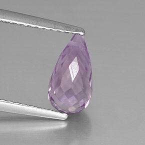 Amatista violeta natural de 1,42 ct, briolette, VVS-VS