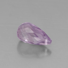 Amatista violeta natural de 1,42 ct, briolette, VVS-VS
