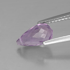 Amatista violeta natural de 1,42 ct, briolette, VVS-VS