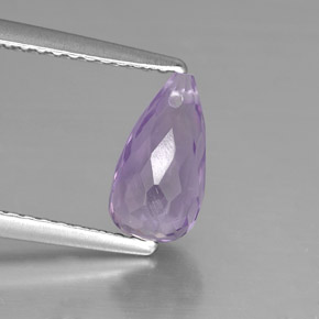 Amatista violeta natural de 1,30 ct, briolette, VVS-VS