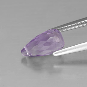 Amatista violeta natural de 1,30 ct, briolette, VVS-VS