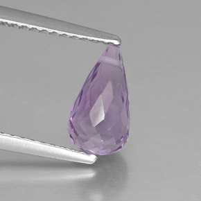Amatista violeta natural de 1,40 ct, briolette, VVS-VS
