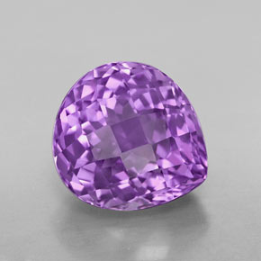 Amatista violeta natural de 4,84 ct, en forma de pera, VVS