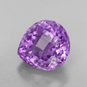 Amatista violeta natural de 4,84 ct, en forma de pera, VVS