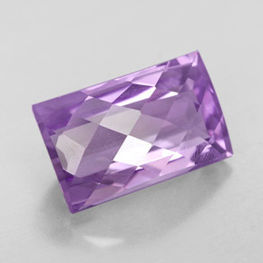 Amatista violeta natural de 5,78 ct, baguette, VVS-VS