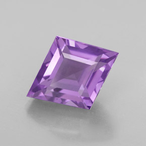 Amatista violeta natural de 6,47 ct, forma elegante, VVS