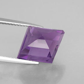 Amatista violeta natural de 6,47 ct, forma elegante, VVS