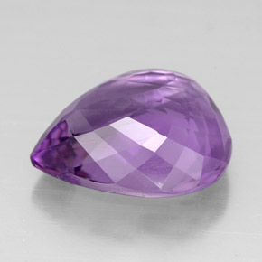 Amatista violeta natural de 6,22 ct, en forma de pera, VVS