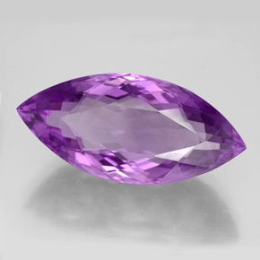 Amatista violeta natural de 10,53 ct, marquesa, VVS