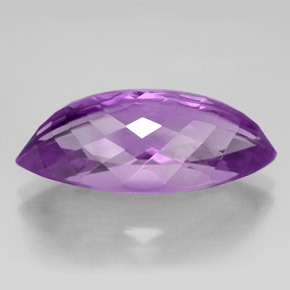 Amatista violeta natural de 10,53 ct, marquesa, VVS