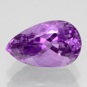 Amatista violeta natural de 4,77 ct, en forma de pera, VVS