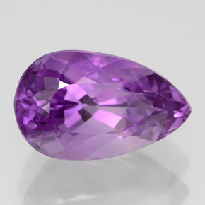 Amatista violeta natural de 4,77 ct, en forma de pera, VVS