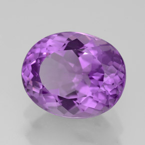 Amatista violeta natural de 4,36 ct, corte óvalo, VS-SI