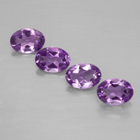 Gemas de amatista violeta natural de  ct, corte óvalo, VVS-VS