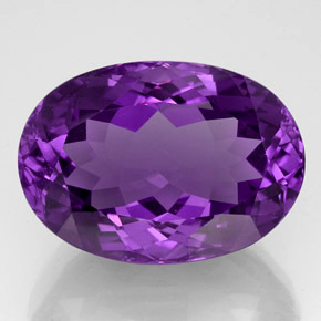 Amatista violeta natural de 54,73 ct, corte óvalo, IF