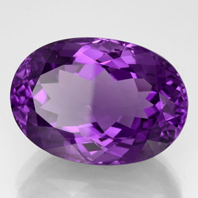 Amatista violeta natural de 54,73 ct, corte óvalo, IF