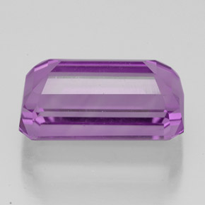 Amatista Violeta natural de 7.51 ct, corte esmeralda, VS