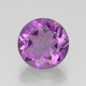 Amatista violeta natural de 3,25 ct, corte redondo, VS