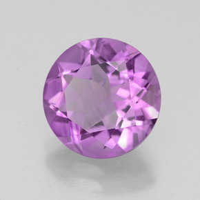 Amatista violeta natural de 3,32 ct, corte redondo, VS