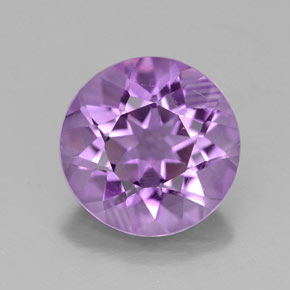 Amatista violeta natural de 2,75 ct, corte redondo, VVS-VS