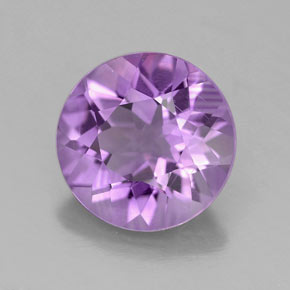 Amatista violeta natural de 2,75 ct, corte redondo, VVS-VS
